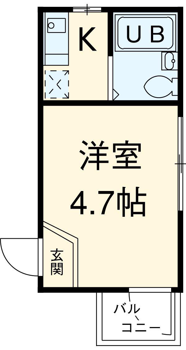 サファイア北千住(ワンルーム/2階)の間取り写真