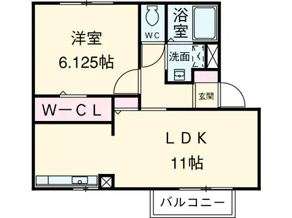アネックスBANNO(1LDK/2階)の間取り写真