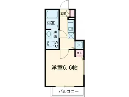CITYSTAGE高井戸東(1K/1階)の間取り写真