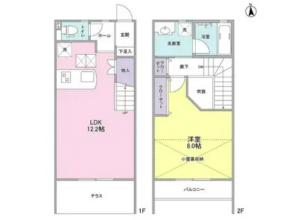 フェリーチェ(1LDK)の間取り写真