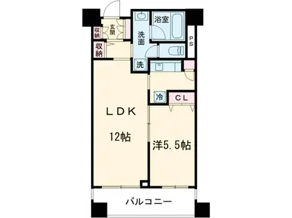 カスタリア荒川(1LDK/10階)の間取り写真