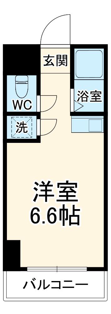 VITA六番町(ワンルーム/9階)の間取り写真