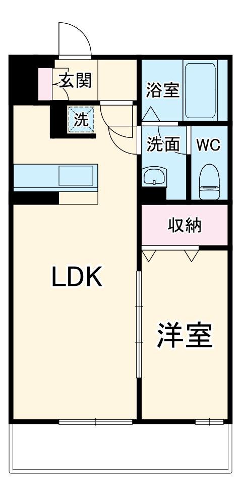リブリ・GRANDSHINE(1LDK/1階)の間取り写真