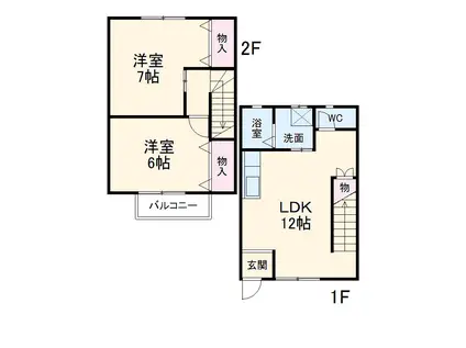 池田ハイツⅢ(2LDK)の間取り写真