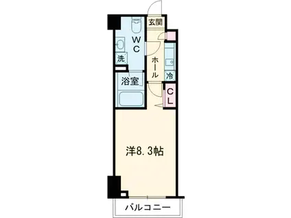 プレール・ドゥーク練馬中村橋(1K/2階)の間取り写真