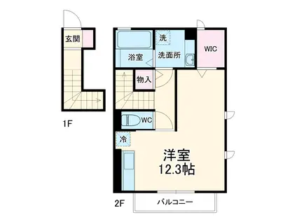 シャインベル花立(ワンルーム/2階)の間取り写真