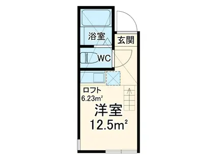 ユナイト衣笠ロジャー・スペリー(ワンルーム/1階)の間取り写真