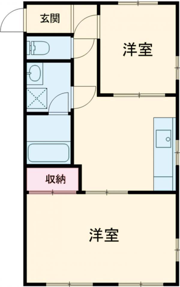 レジデンスよしい(2LDK/3階)の間取り写真