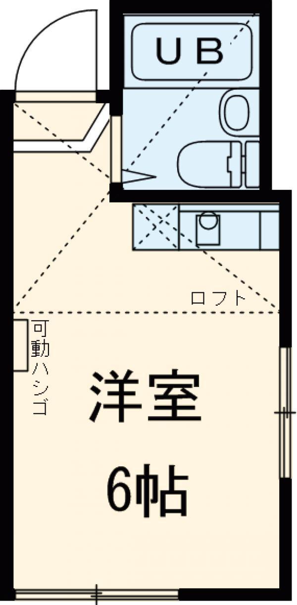 ユナイト上町ヘルマンミュラー(ワンルーム/2階)の間取り写真