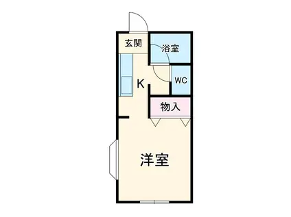 コーポアシュレ沢山(1K/2階)の間取り写真