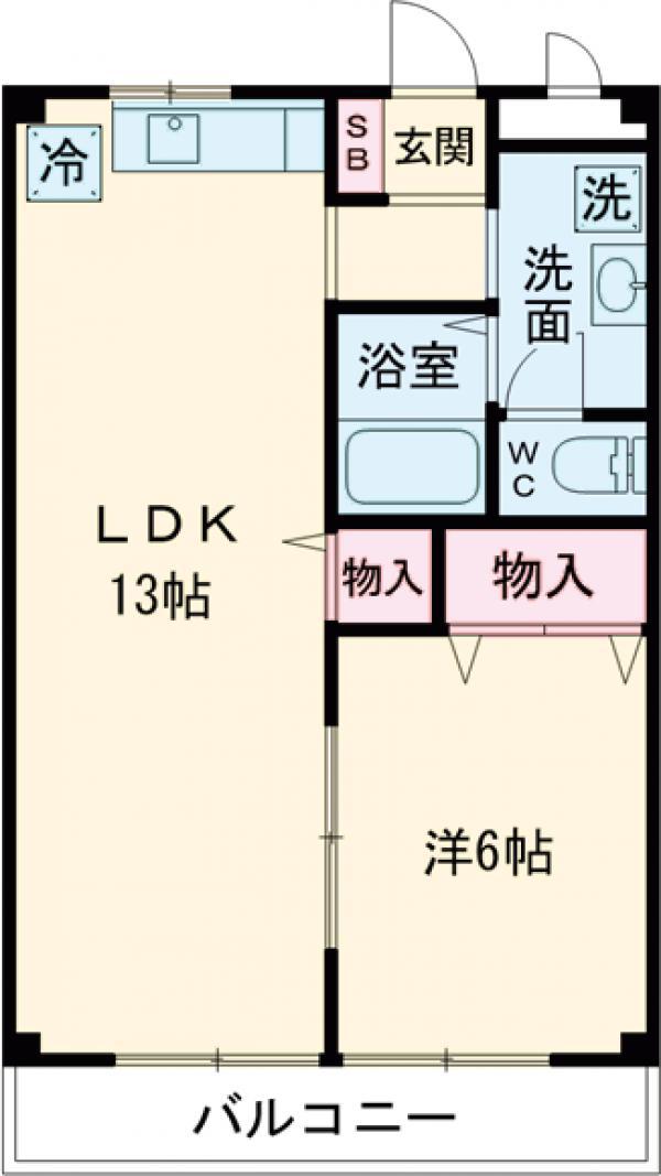 すとりーむ大澤(1LDK/1階)の間取り写真