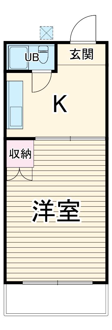 グリーンコーポ井田(1K/2階)の間取り写真