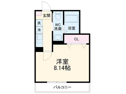 AJ八潮サウスⅠ(1K/1階)の間取り写真