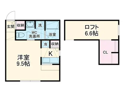 プリマガーデン弐番館(ワンルーム/2階)の間取り写真