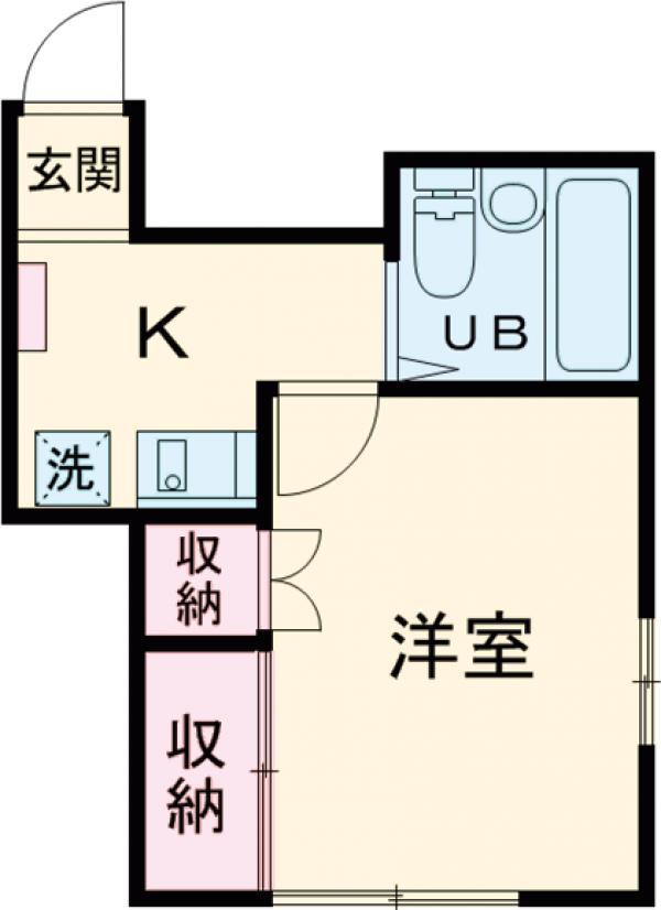 コーポM(1K/1階)の間取り写真