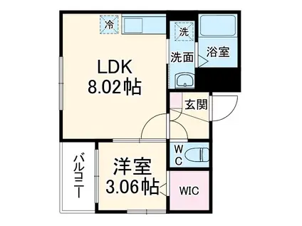 プルマン草加(1LDK/1階)の間取り写真