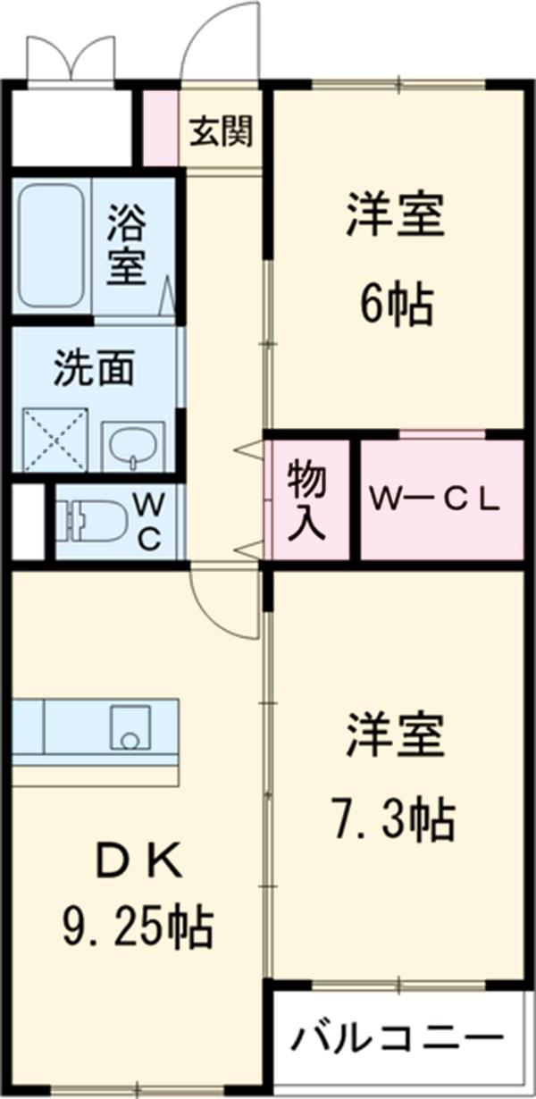 グランⅢ(2LDK/4階)の間取り写真