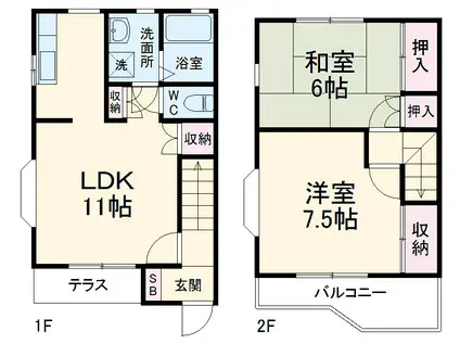 ガーデンツカサⅡ(3K)の間取り写真