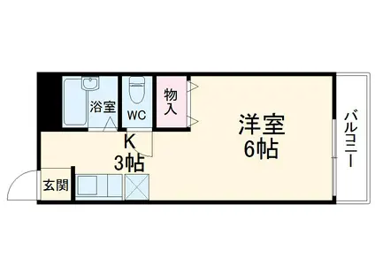 ベルシェ23(1K/2階)の間取り写真