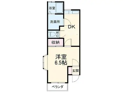 パールハイム飯玉(1DK/1階)の間取り写真
