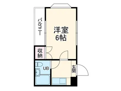 NステージⅡ(1K/1階)の間取り写真