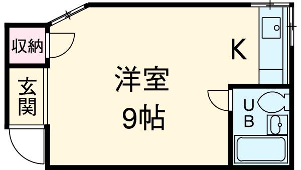 メゾンヤシマ(ワンルーム/2階)の間取り写真