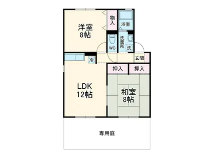 アーバンライフⅡ(2LDK/1階)の間取り写真