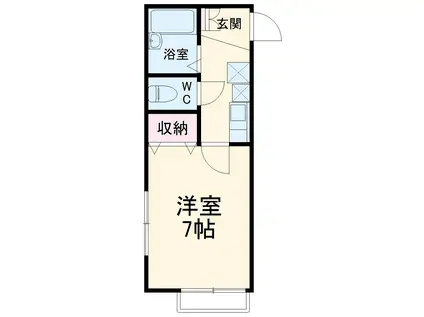 花ハウス(1K/2階)の間取り写真