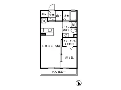 フォーレストコーポ3(1LDK/2階)の間取り写真