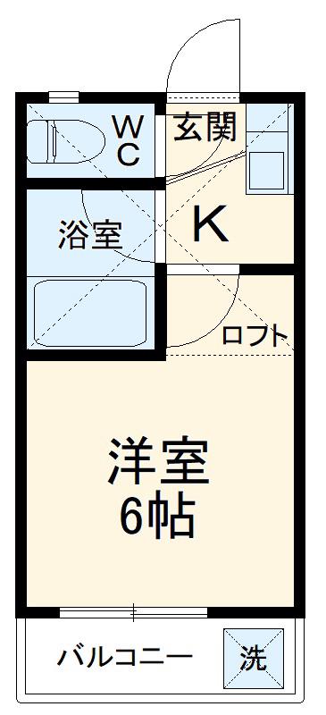 フォレスト壱番館(1K/2階)の間取り写真