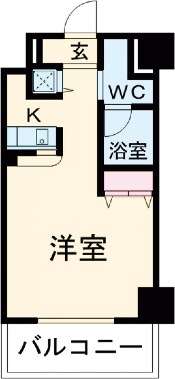 アーバンポイント高崎(1K/5階)の間取り写真