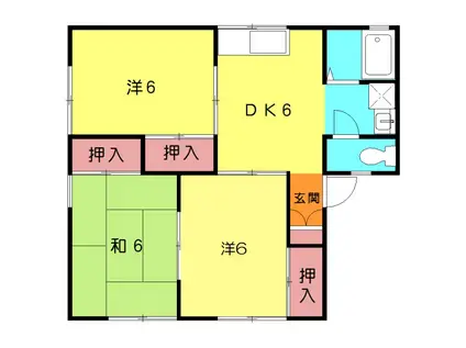 グリーンパーク(3DK/1階)の間取り写真