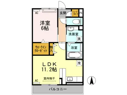 レジデンス神都Ⅱ(1LDK/3階)の間取り写真