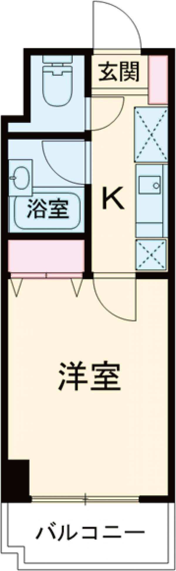 西武鉄道新宿線 花小金井駅 徒歩4分 10階建 築43年(1K/5階)の間取り写真