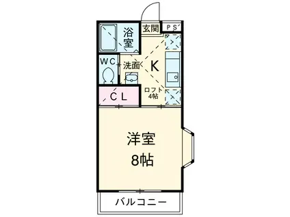 セントポーリア 弐番館(1K/2階)の間取り写真