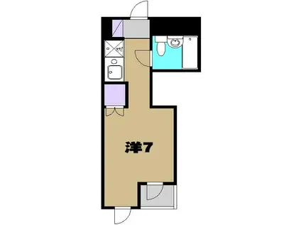 スターハイツ(ワンルーム/4階)の間取り写真