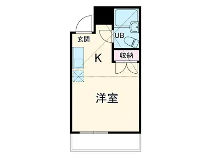 パレス杉田Ⅰ(ワンルーム/2階)の間取り写真