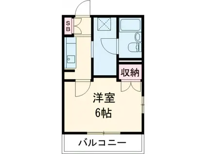 ハイムセキヤ(1K/3階)の間取り写真