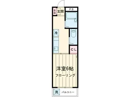 ハローハイツ(1K/3階)の間取り写真