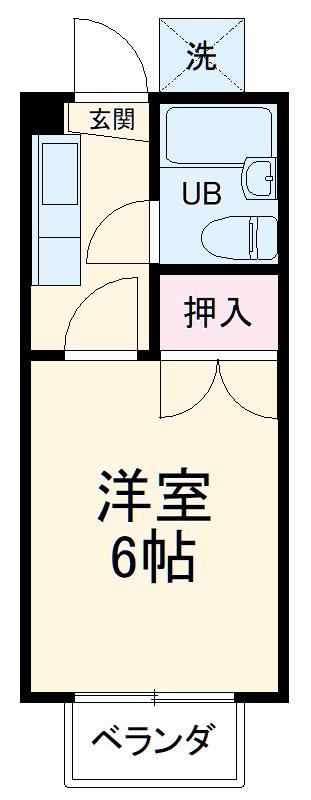 コンチェルトハイツA(1K/2階)の間取り写真