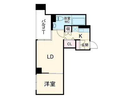 KAGAYAKI SQUARE(1LDK/5階)の間取り写真