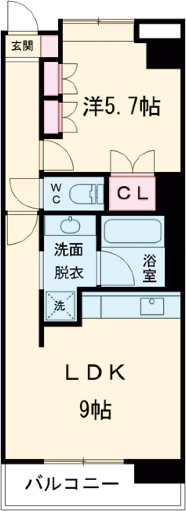 朝日パリオ小金井ハイツ(1DK/7階)の間取り写真