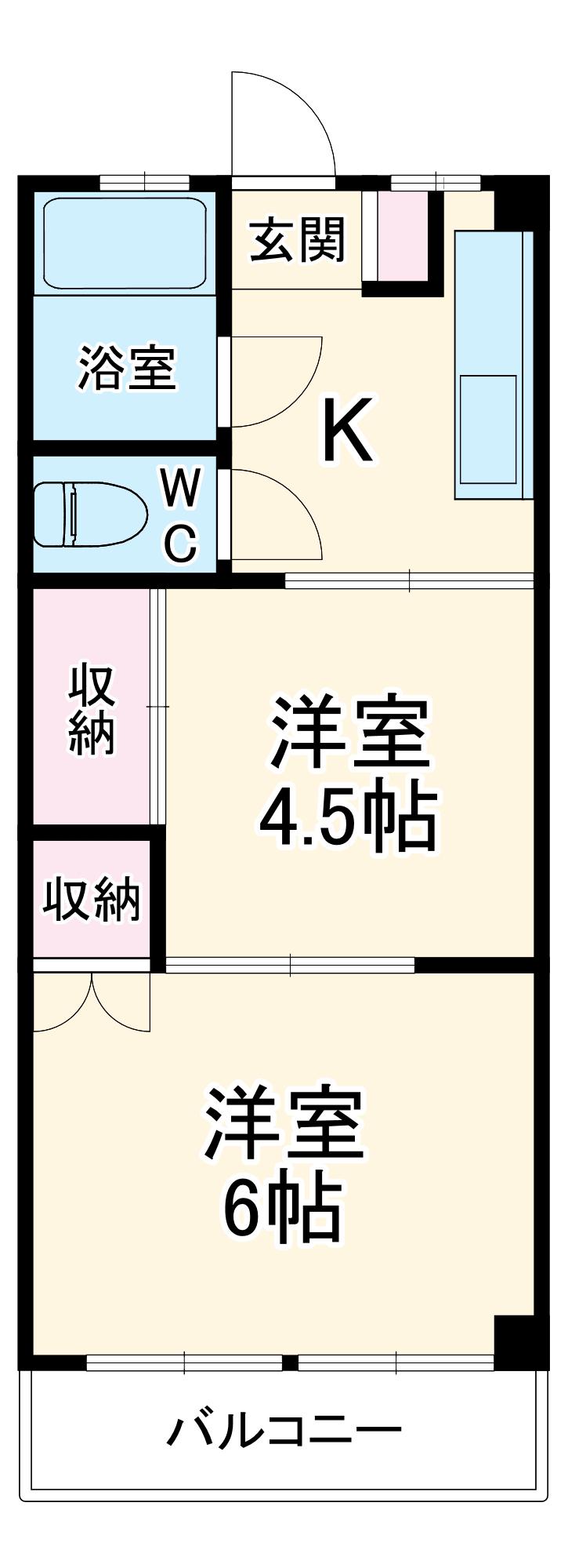 清和マンション(2K/3階)の間取り写真