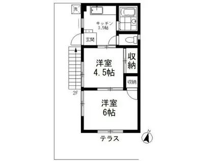 サクラハイム(2K/1階)の間取り写真