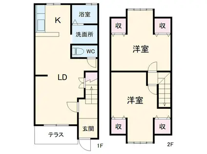 ウエストゲートホームⅡ(2LDK)の間取り写真