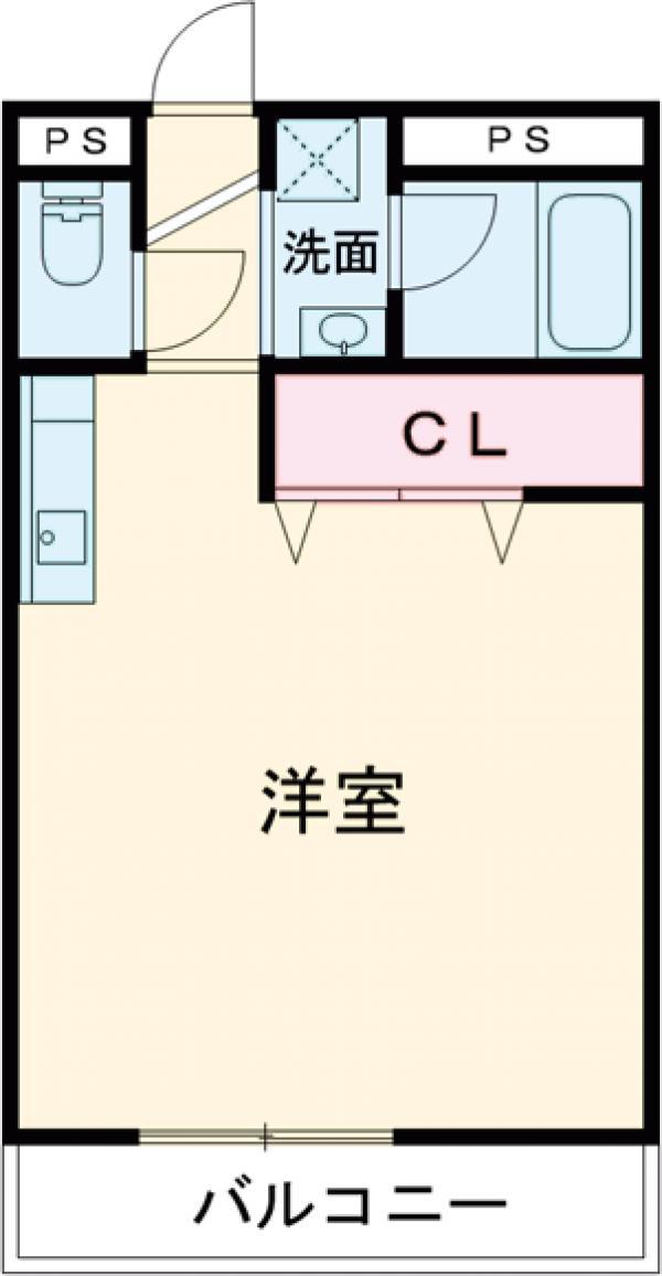 MSグラティア(ワンルーム/5階)の間取り写真