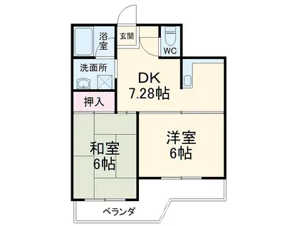 シュメール(2DK/3階)の間取り写真