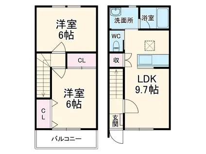 クオリティハイツ白井冨士(2LDK)の間取り写真