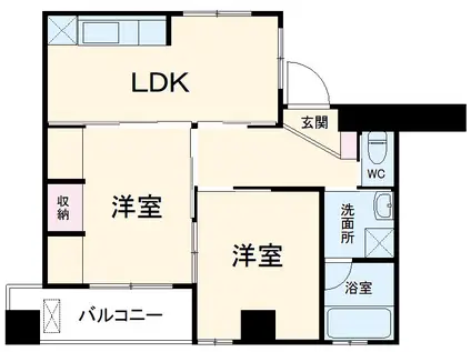 ピアビル(2LDK/7階)の間取り写真