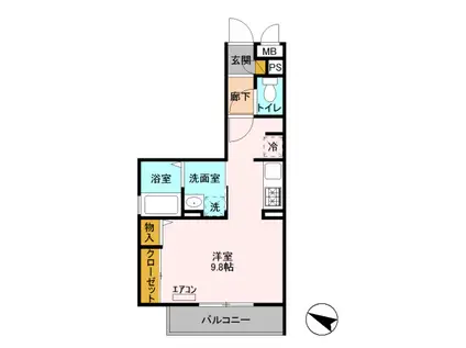 GRANDIR NISSATO(ワンルーム/2階)の間取り写真